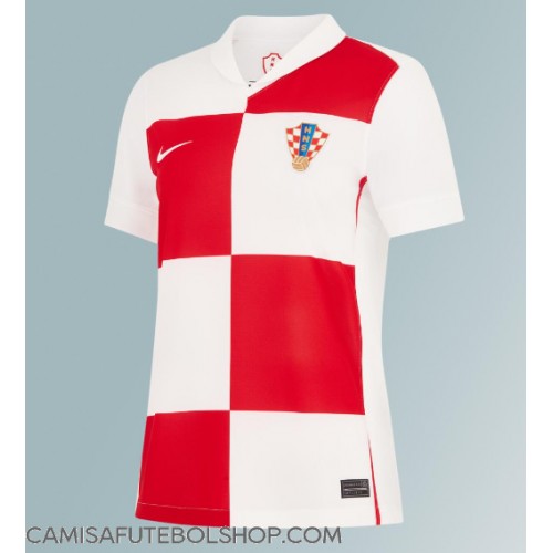 Camisa de time de futebol Croácia Replicas 1º Equipamento Feminina Europeu 2024 Manga Curta